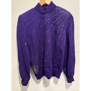 St. John By Marie Gray Evening 2 Piece Skirt Suit Embezzled Suit Sequins Zip S 2